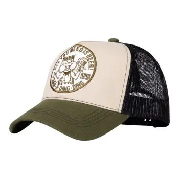 cafe 4 racer - King Kerosin All You Need Is Beer trucker cap green/ecru - KING KEROSIN Caps 