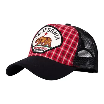 cafe 4 racer - King Kerosin Red Bear trucker cap black - KING KEROSIN Šiltovka 
