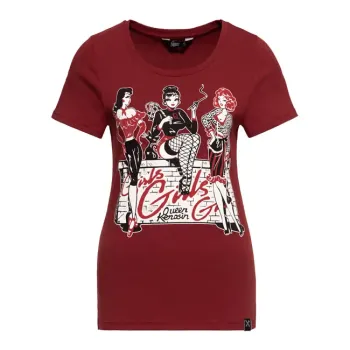 cafe 4 racer - Queen Kerosin Motor Queen I Can Do It tričko off white - KING KEROSIN Tričká 