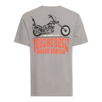 cafe 4 racer - King Kerosin Psychedelické tričko charocal grey - KING KEROSIN Tričká 