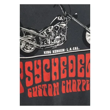 cafe 4 racer - King Kerosin Psychedelické tričko čierne - KING KEROSIN Tričká 