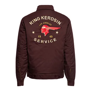 cafe 4 racer - King Kerosin 1949 Service worker jacket dark brown - KING KEROSIN Jackets 