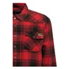 cafe 4 racer - King Kerosin Acidwashed check shirt black/red - KING KEROSIN Shirts 