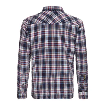 cafe 4 racer - King Kerosin Acidwashed check shirt navy/bordeaux - KING KEROSIN Shirts 