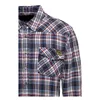 cafe 4 racer - King Kerosin Acidwashed check shirt navy/bordeaux - KING KEROSIN Shirts 