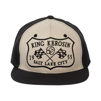 cafe 4 racer - King Kerosin Salt Lake City trucker cap black/offwhite - KING KEROSIN Kšiltovky 