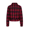 cafe 4 racer - Queen Kerosin Wool checkered jacket black/red - KING KEROSIN Jackets 