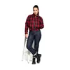 cafe 4 racer - Queen Kerosin Wool checkered jacket black/red - KING KEROSIN Jackets 