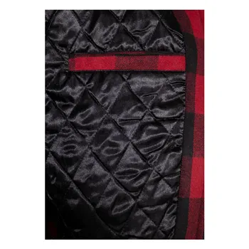 cafe 4 racer - Queen Kerosin Wool checkered jacket black/red - KING KEROSIN Jackets 