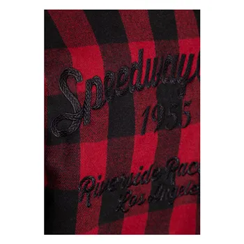 cafe 4 racer - Queen Kerosin Wool checkered jacket black/red - KING KEROSIN Jackets 