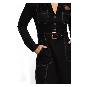 cafe 4 racer - Queen Kerosin Motor Queen swing dress black - KING KEROSIN Dress 