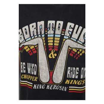 cafe 4 racer - King Kerosin Born To F*ck Tričko čierne - KING KEROSIN Tričká 