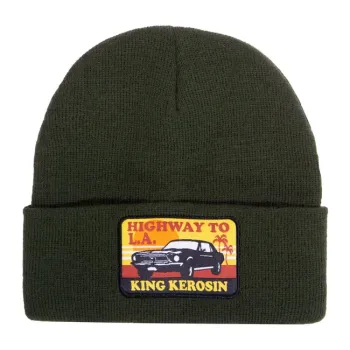 cafe 4 racer - King Kerosin Highway To LA beanie green - KING KEROSIN Beanies 