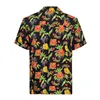 cafe 4 racer - King Kerosin Hibiscus AOP shirt black - KING KEROSIN Shirts 
