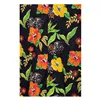 cafe 4 racer - King Kerosin Hibiscus AOP shirt black - KING KEROSIN Shirts 