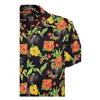 cafe 4 racer - King Kerosin Hibiscus AOP shirt black - KING KEROSIN Shirts 