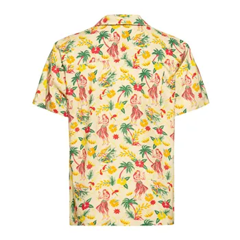 cafe 4 racer - King Kerosin Hula AOP shirt ecru - KING KEROSIN Shirts 