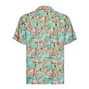 cafe 4 racer - King Kerosin Vacation AOP shirt blue heaven - KING KEROSIN Shirts 