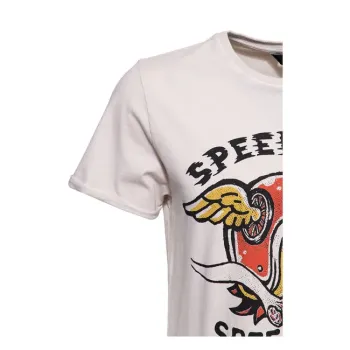King Kerosin Speedfreak Speedshop tričko ecru
