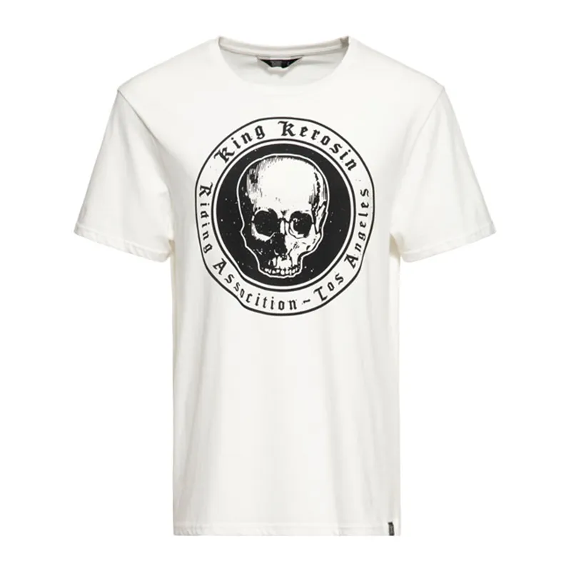 cafe 4 racer - Tričko King Kerosin Skull Kerosin Off White - KING KEROSIN Trička 