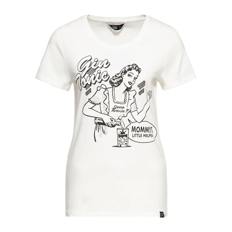 Queen Kerosin Gin Tonic tričko Off White