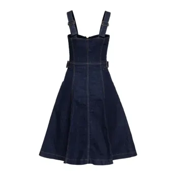 cafe 4 racer - Queen Kerosin Swing Dress tmavo modré pranie - KING KEROSIN Šaty 