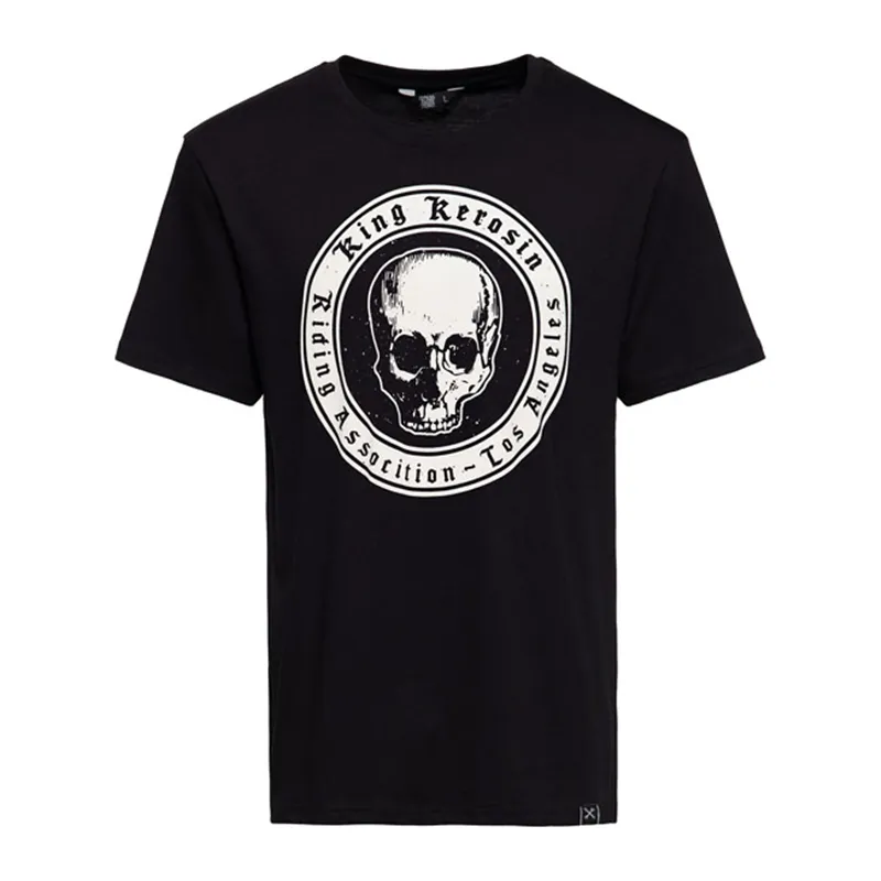 cafe 4 racer - Tričko King Kerosin Skull Kerosin Black - KING KEROSIN Tričká 