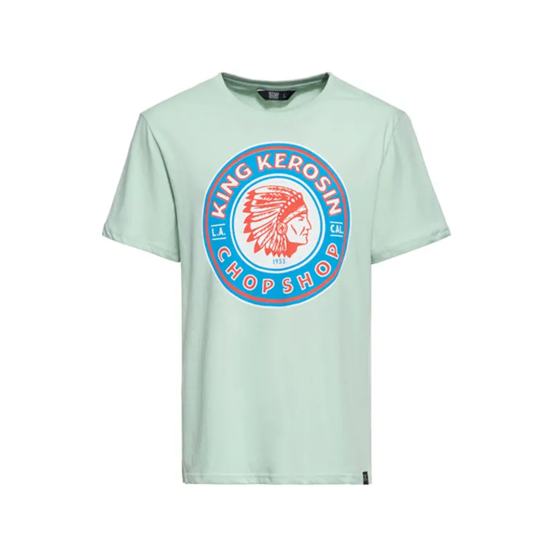 cafe 4 racer - King Kerosin Chop Shop T-Shirt Mint - KING KEROSIN T-Shirts 