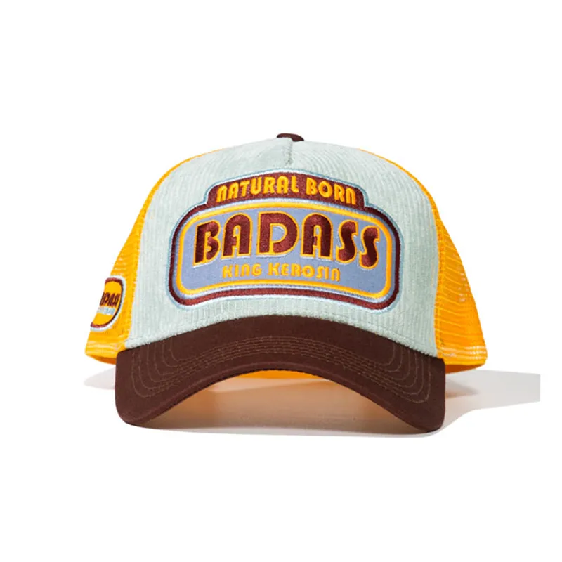 cafe 4 racer - King Kerosin Bad Ass cord trucker cap - KING KEROSIN Caps 