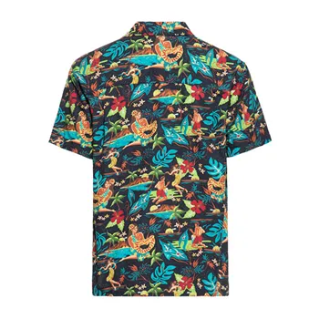 cafe 4 racer - Košeľa King Kerosin Tropical Hulla Hou Black - KING KEROSIN Košile 