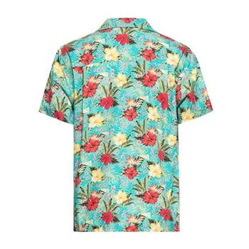 cafe 4 racer - Košeľa King Kerosin AOP Tropical Hawaiian Style Mint - KING KEROSIN Košile 