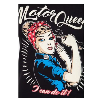 cafe 4 racer - Queen Kerosin Motor Queen I Can Do It t-shirt black - KING KEROSIN T-Shirts 