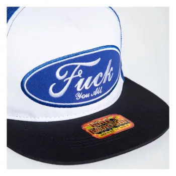 cafe 4 racer - King Kerosin Fuck cap white/blue - KING KEROSIN Caps 