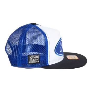 cafe 4 racer - King Kerosin Fuck cap white/blue - KING KEROSIN Caps 