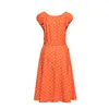 cafe 4 racer - Queen of Kerosin AOP Swing dress orange - KING KEROSIN Dress 