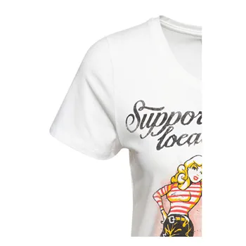 cafe 4 racer - Queen Kerosin Wild Rebel t-shirt black - KING KEROSIN Tričká 