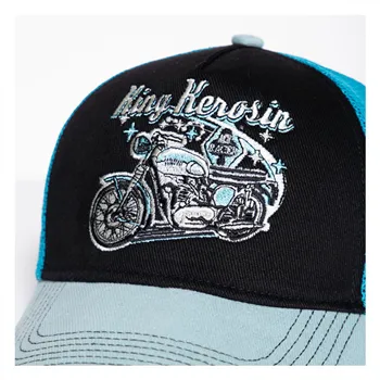cafe 4 racer - King Kerosin Acer Recer cap black/blue - KING KEROSIN Šiltovka 