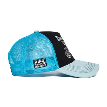 cafe 4 racer - King Kerosin Acer Recer cap black/blue - KING KEROSIN Šiltovka 