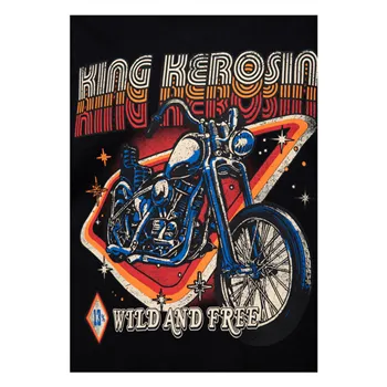 cafe 4 racer - Tričko King Kerosin Wild And Free čierne - KING KEROSIN Tričká 