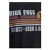 cafe 4 racer - Tričko King Kerosin Ride Free oilwashed black - KING KEROSIN Tričká 