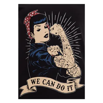 cafe 4 racer - Queen Kerosin We Can Do It t-shirt black - KING KEROSIN Tričká 