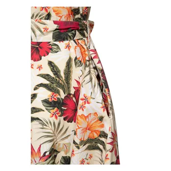 cafe 4 racer - Queen Kerosin Aop Hawaiian Flowers Dress Off white - KING KEROSIN Dress 