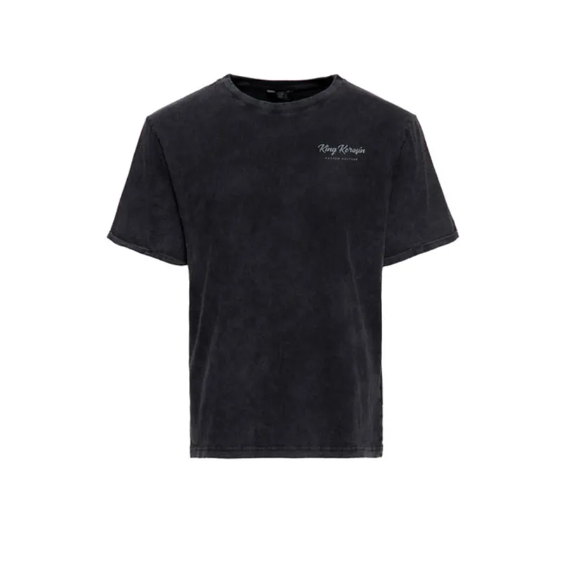 cafe 4 racer - King Kerosin Kustom Kulture t-shirt oilwashed black - KING KEROSIN Tričká 