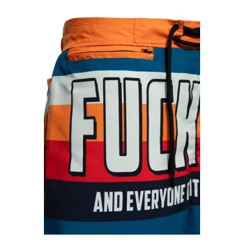 cafe 4 racer - King Kerosin Fuck You swimshort turquoise - KING KEROSIN Swims shorts 
