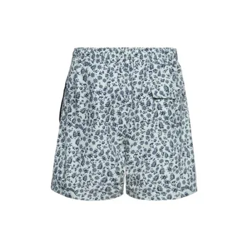 cafe 4 racer - King Kerosin Sea Pattern swimshort off white - KING KEROSIN Kraťasy na plávanie 