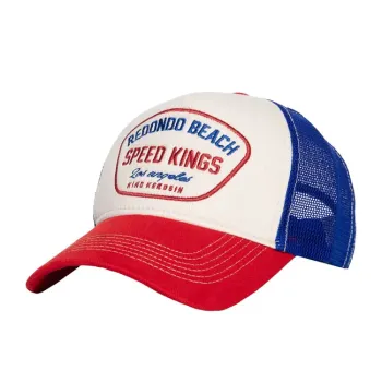 cafe 4 racer - King Kerosin Redondo Beach cap beige/red - KING KEROSIN Caps 