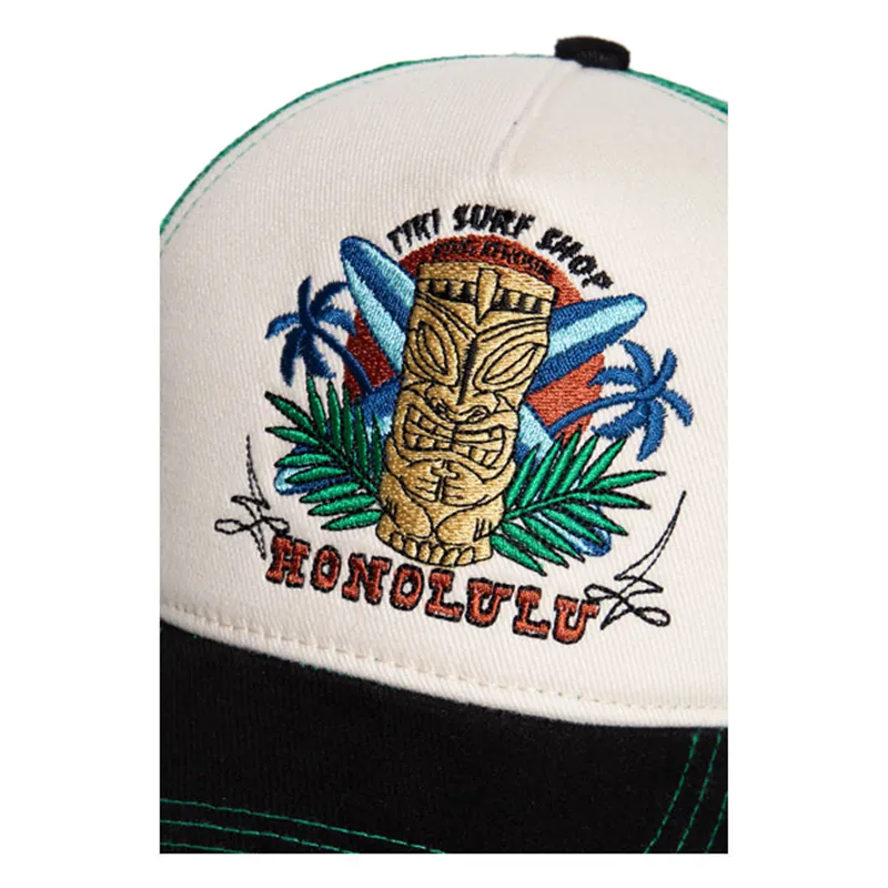 cafe 4 racer - King Kerosin Honolulu cap off white/black - KING KEROSIN Kšiltovky 