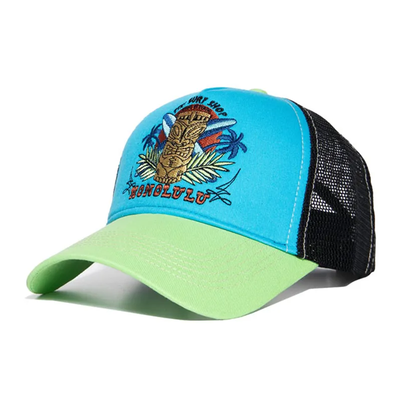 cafe 4 racer - King Kerosin Honolulu cap green/turquoise - KING KEROSIN Kšiltovky 