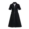 cafe 4 racer - Queen Kerosin Rock N Roll Rebel Queens retro denim dress bla - KING KEROSIN Dress 