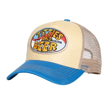 cafe 4 racer - King Kerosin Titties And Beer cap beige/blue - KING KEROSIN Caps 